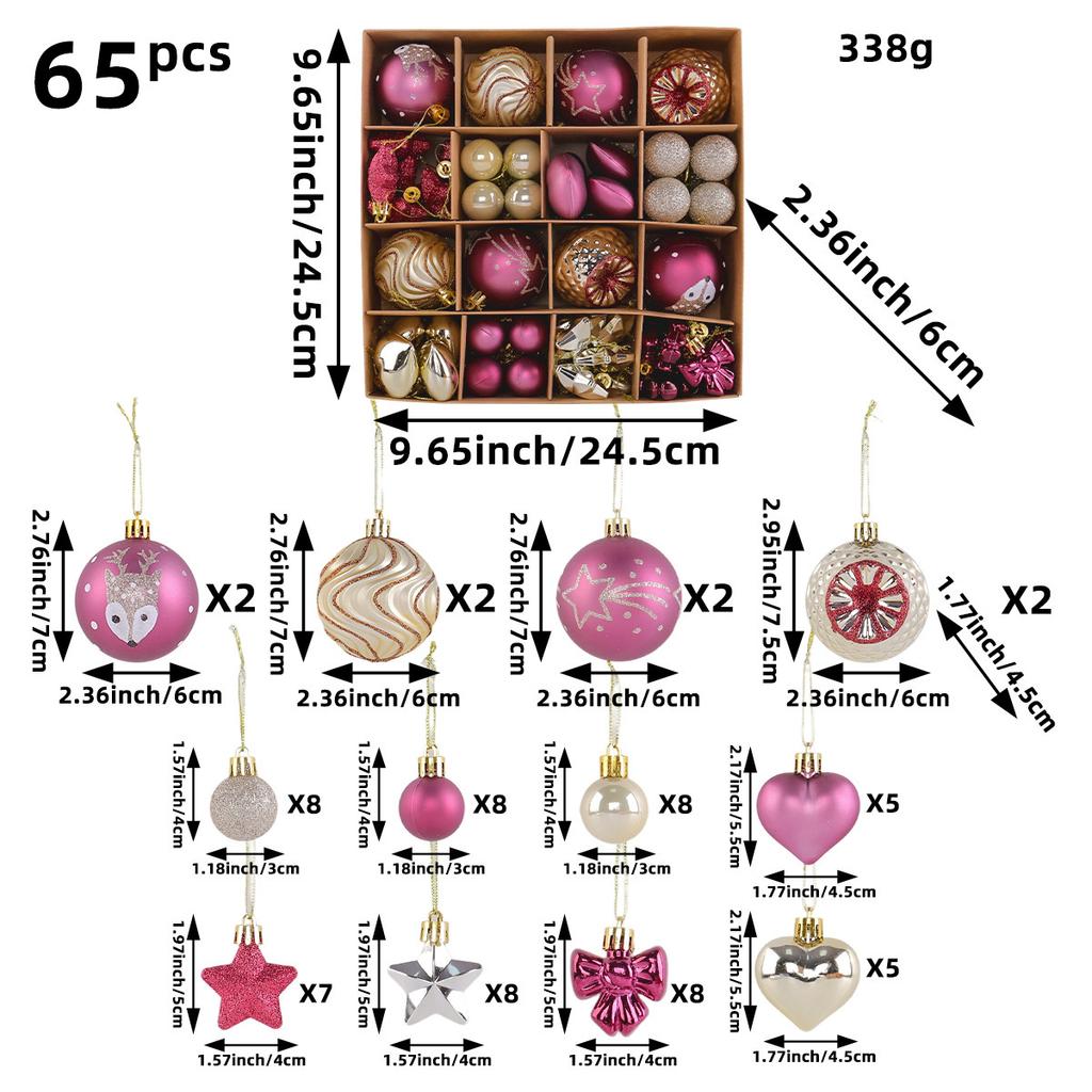 Party Ornaments Set Glitter Holiday Tree Decorations Christmas Ball Set Frosted Christmas Ball Ornaments For Garlands Indoor