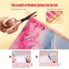 10pcs Plastic 30-Hole Loose Leaf Binders Ring Binding Spines Combs 85 Sheets Capacity for DIY Paper Notebook Album