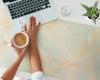 Desk, Keyboard and Laptop Mouse Pad Marble Veins 120x60 cm