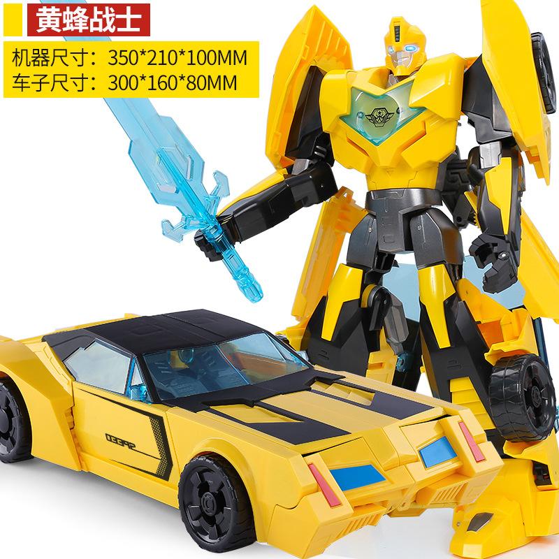 New Shape-Changing Toy Car Robot Bumblebee Optimus Dinosaur King Kong Figure Genuine Column Children'S Boy