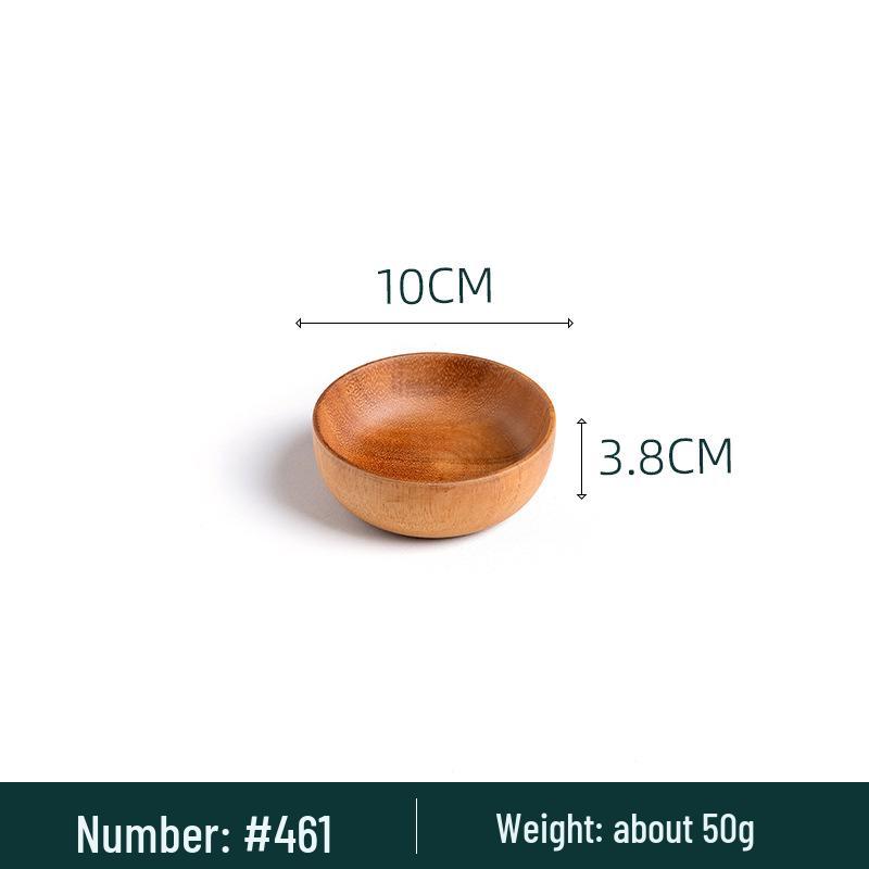 Acacia Wood Round Fruit Bowl: Japanese Tray for Snacks, Dried Fruits, or Desserts
