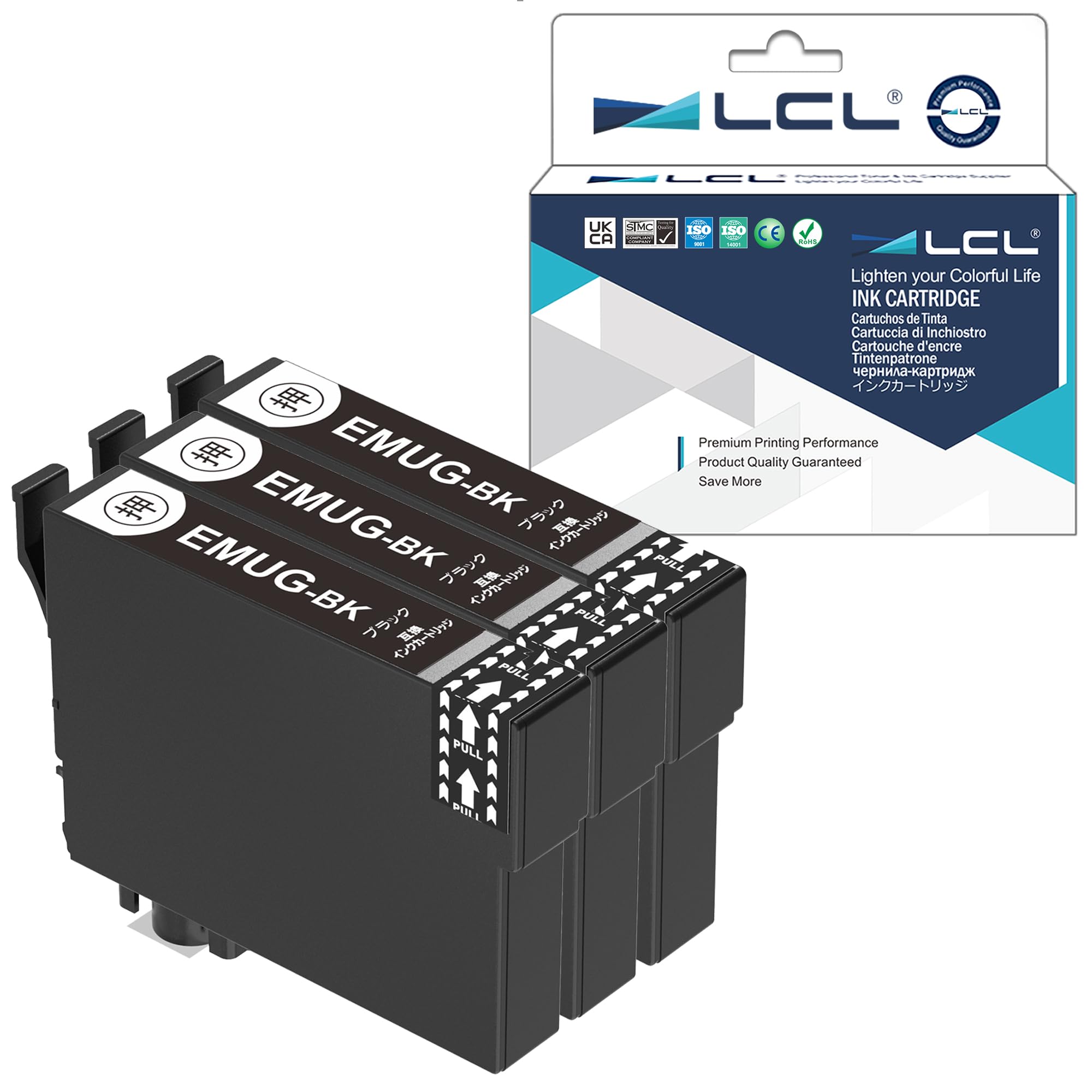 

LCL pack Mug for Epson Compatible ink cartridge with IC chip remaining amount display detection function Compatible (3 black) MUG-BK models EW-452A