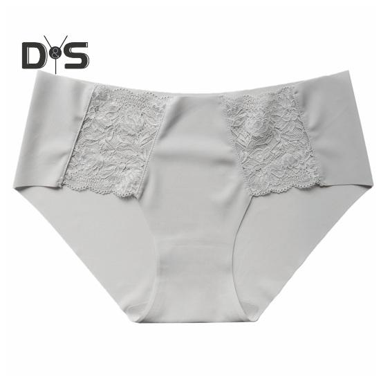 Women's Lace Underwear Seamless Low Waist Briefs Soft Stretchy No Show Bikini Panties Female Invisible Slip Underpants