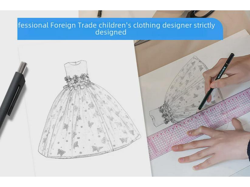 Dívčí nadýchané šaty na klavírní vystoupení a svatbu, vhodné pro věk 5-12 let