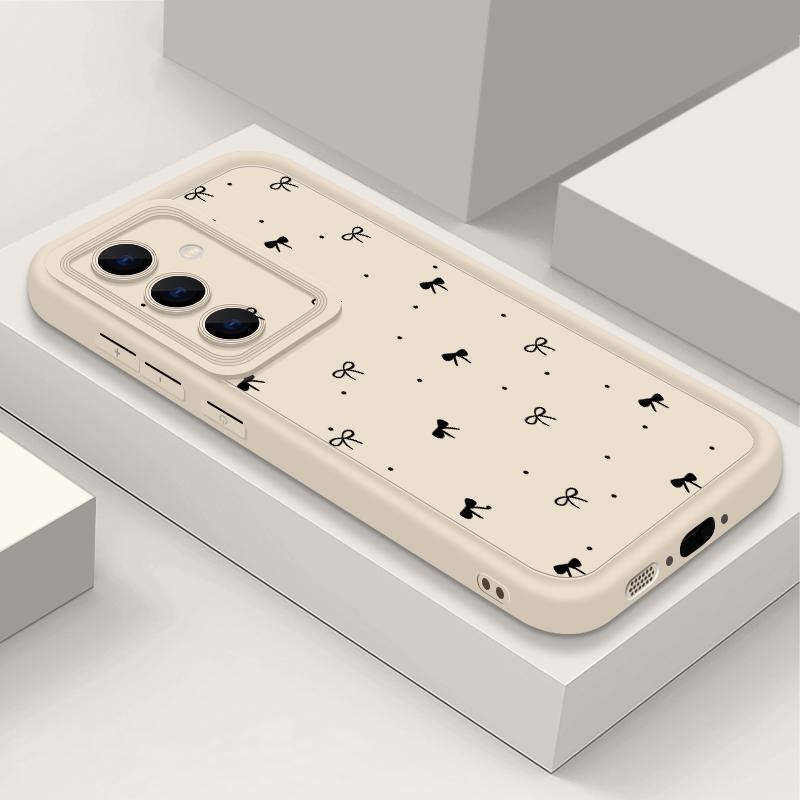 Silky Buwknots Print Case For Samsung S26 S25 Ultra S24 S23 Plus S22 S21 FE A54 A15 A25 A35 A55 A16 A26 A36 A56 A17 A27 A37 A57 5G Shockproof Cover