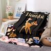 Coperta di Flanella Regina B-Bambi Stampa Cerbiatto - Coperta Morbida e Accogliente per Divano, Poltrona o Letto, Ufficio, Viaggio, Campeggio, Regali per le Feste
