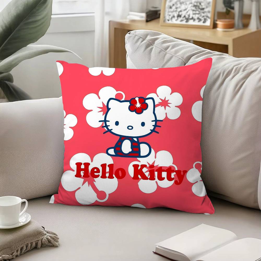 HelloS-K-Kitty Pillow Case Pattern Printed Pillowcase For Living Room Sofa Cushion Cover & Bedroom Decor