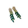 New Colorful Sparkling Water Drop Zircon Wheat Tassel Long Earrings for Women Fashionable Trendy Versatile Exaggerated Jewelry