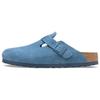 Birkenstock Suède Comfortabel Ronde Neus Veelzijdig Dikke Zool Gesloten Neus Pantoffels Unisex pantoffels Lichtblauw 1026769