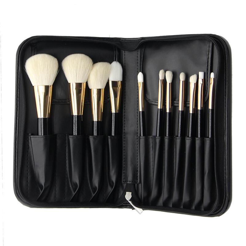 HMU Blind Drop Shipping Soft 12pcs Pink Wood Handle Good Quality Custom Logo Makeup Brushes Set