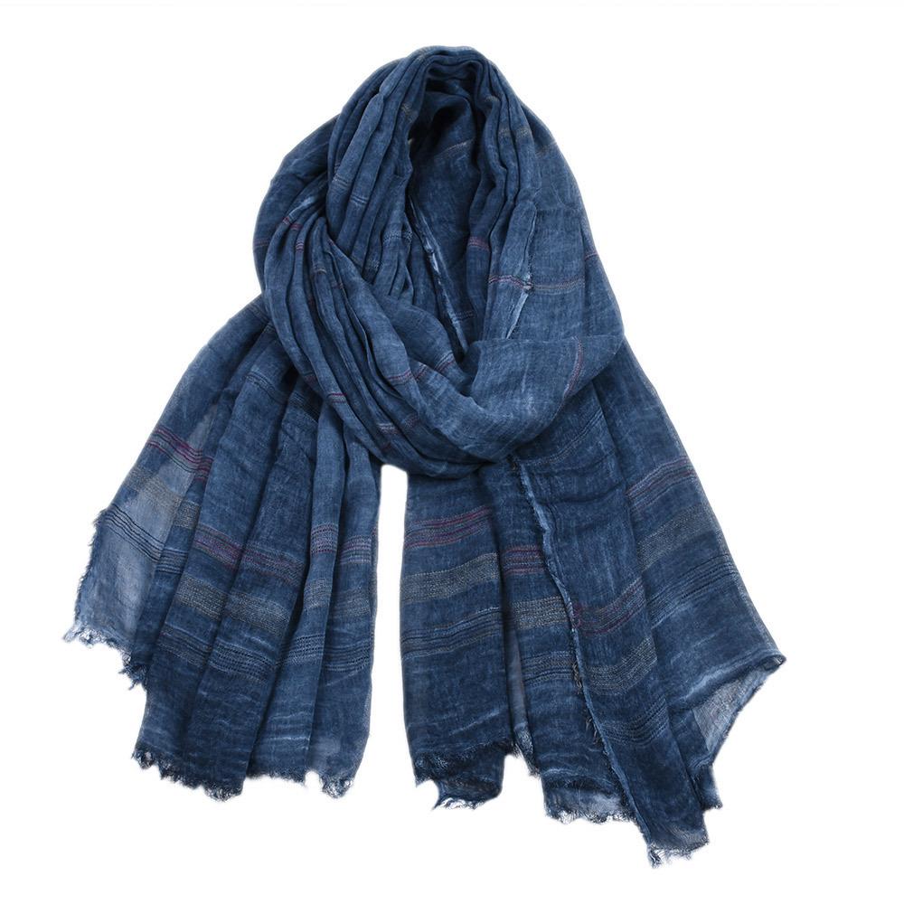 

New Fashion Cotton Linen Men Scarf Tie-dye Striped Men s Winter Scarves Casual Male Brand Bufanda Shawl Europe and America