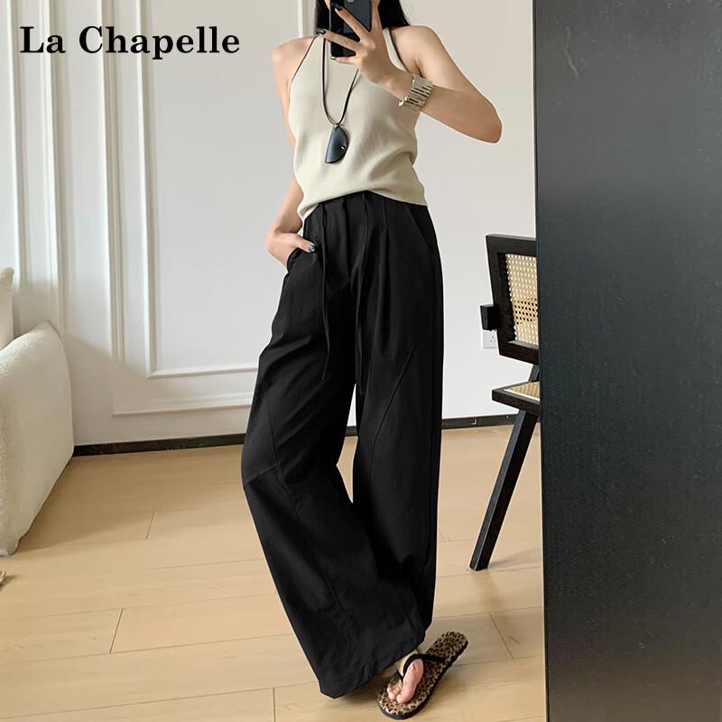 La Chapelle Women's American Retro High-Waist Loose Cargo Pants
