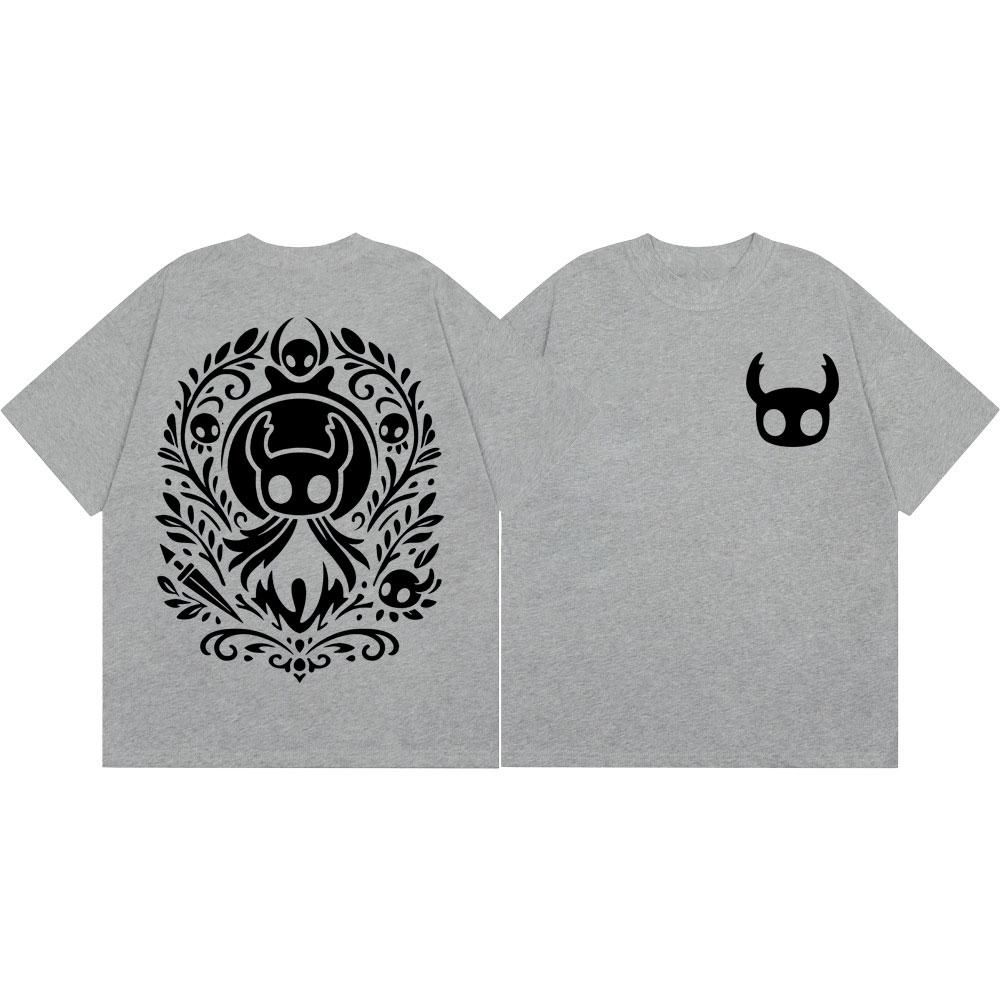Game Hollow Knight Print T-shirt Men Women Fashion Vintage Short Sleeve T-shirts Summer Casual Cotton T Shirts Streetwear