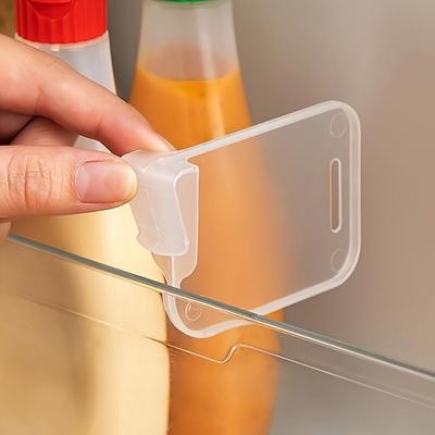 10 piezas Organizadores Divisores para Puerta Lateral de Refrigerador que Ahorran Espacio - Particiones de Almacenamiento de Plástico Transparente Duradero para la Organización de la Cocina