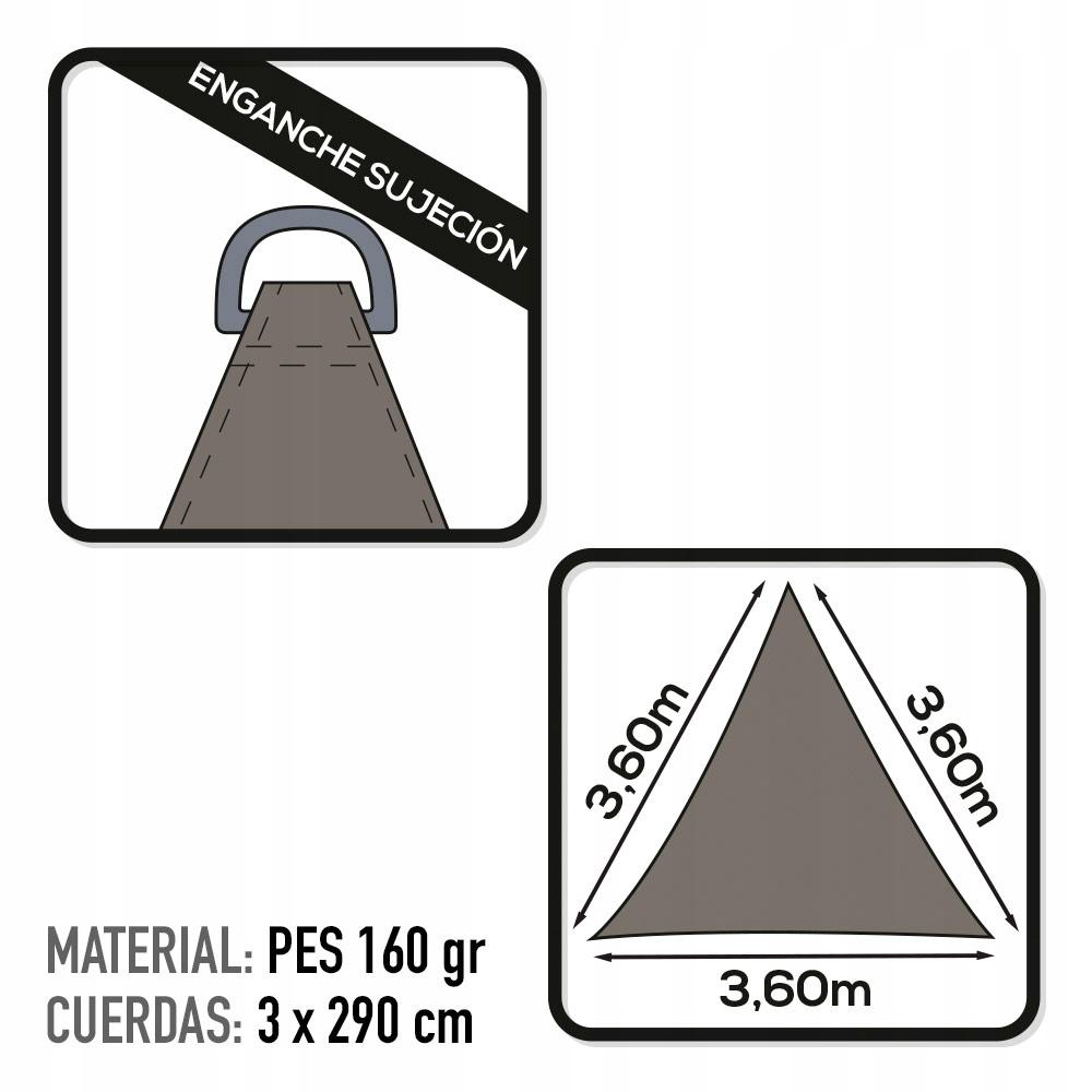 Polyester Triangular Awning 360x360x360 -Antrac