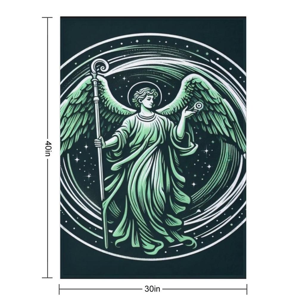 Saint Raphael Archangel - Angel of Healing - Christmas gift Throw Blanket For Baby Personalized Gift Beach Vintage Blankets