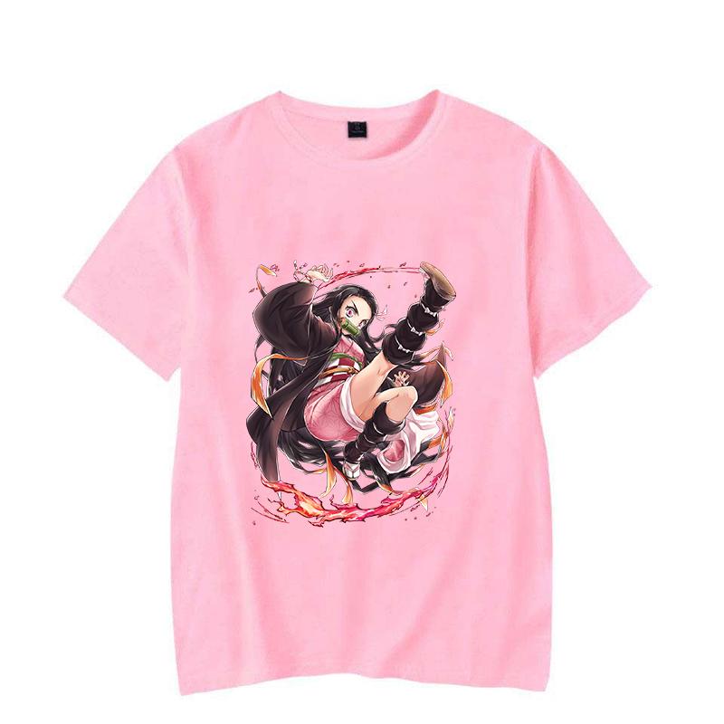 Hot Anime Kamado Nezuko Printing T-shirt Women Unisex Fashion Short Sleeve Street Casual Personality Summer T-shirt