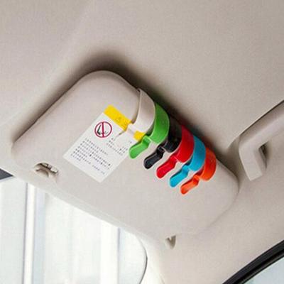2pcs Multi-Purpose Car Vehicle Visor Accessories Sunglasses Glasses Card Pen Holder Ticket Clip Universal