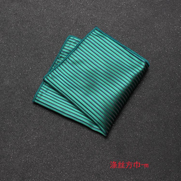 Men'S Banquet Guests Wedding Groom Suit Dress Pocket Towel British Retro Cashew Flower Striped Square Towel