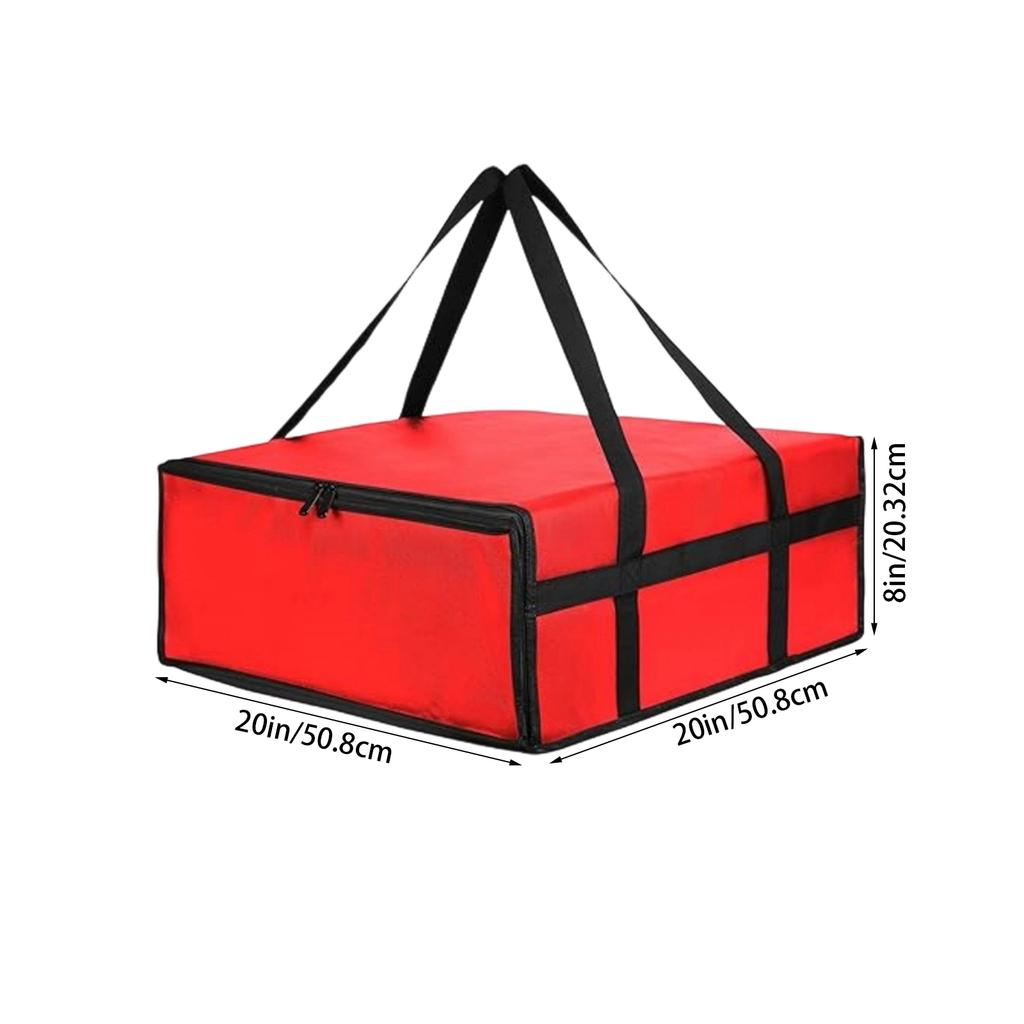 Reusable Food Develivey Bag Lightweight Fresh Keeping Pizza Carrier Bag Hot Cold Fully Insulated Food Storage Case