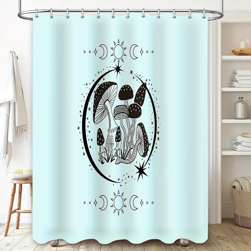 Mushroom Cottagecore Shower Curtain Spooky Forest Decor Dark Academia Aesthetic Cottagecore Home Decor Mystical Nature Shower Cu