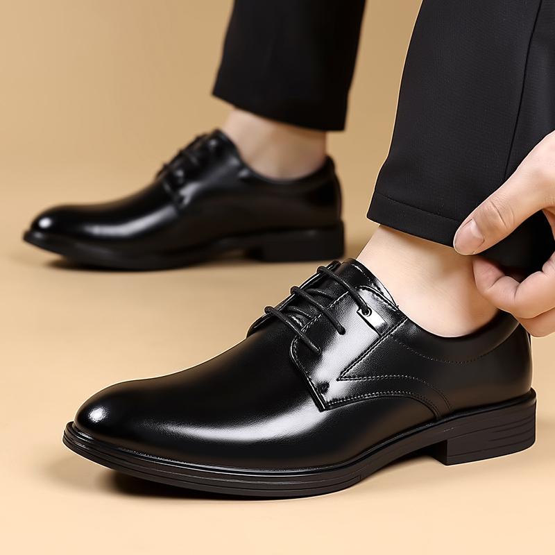 Men Business Dress Shoes Black Brown Leather Lace Up Oxfords Shoes Comfortable WEdding Party Shoes Formal Office Work Footwear