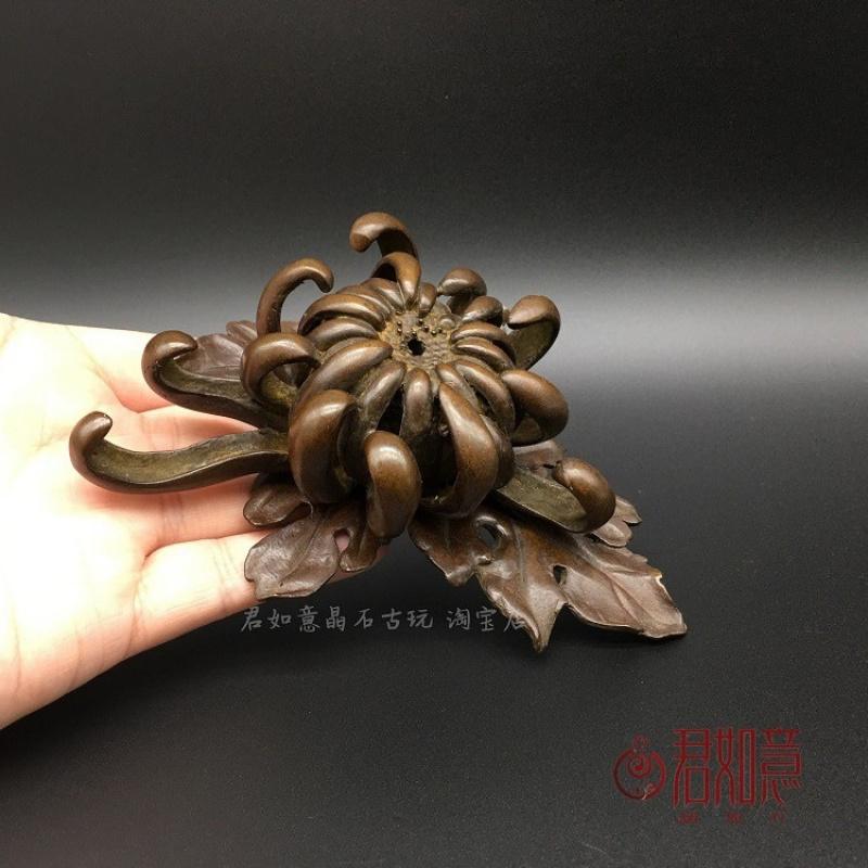 Copperware Chrysanthemum Shaped Ornament Creative Small Large Flower Tower Incense Burner Copper B CHINA