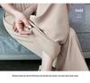 Women's Large Ice Silk Wide-Leg Pants: High-Waist, Thin, Straight, Sun-Protective, Cool, Casual Summer Wear