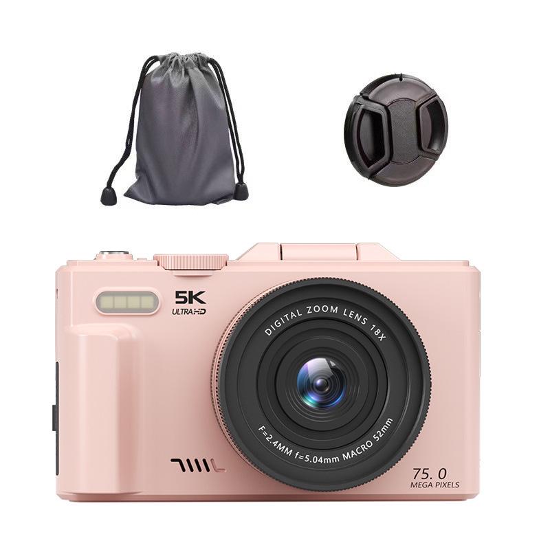 3-Inch Flip Screen WIFI 75MP 5K HD Beauty Digital Camera with CCD