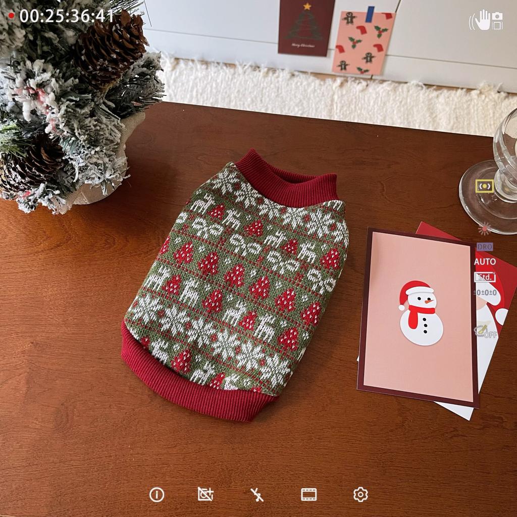 Christmas Dog Sweaters Knitted Pullover Cat Dog Sweater Pet Turtleneck Teddy Bear Small Dog Clothing Puppy Clothes