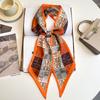 New Summer Small Long Striped Silk Scarf for Women with Versatile Extra Long Hair Strap Scarf Korean Diamond Strap Streamer