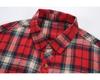 Korean Retro Plaid Plus Size Lapel Short Sleeve Shirt