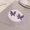Schmetterling Ohrringe für Frauen Punk Strass Stil süße Mädchen Zirkon Ohrstecker Schmuck