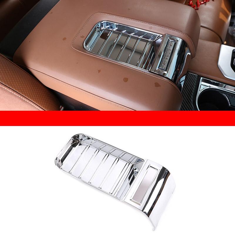 ABS Silver For Toyota Tundra 2014- Interior Modified Car Center Control Decorative Strip Sticker Car Accessories