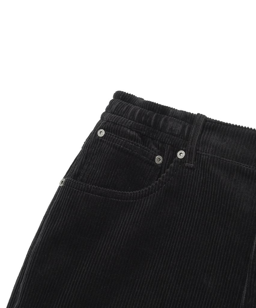 COVERNAT Semi-Wide Fit Corduroy Carpenter Pants Black
