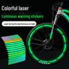 Colorful Reflective Wheel Stickers for Bikes and Motorcycles - Safety Fluorescent Strips