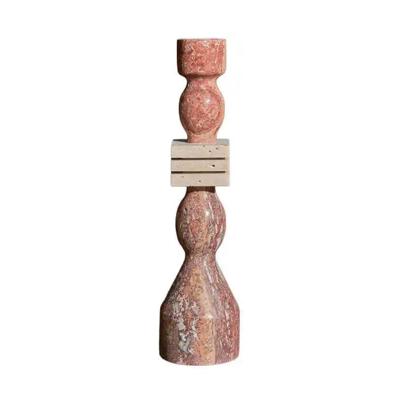 French antique fireplace decoration ornament stone marble retro candlestick desktop soft decoration display