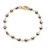 Fashion Stainless Steel Bracelets Blue Red Evil Eye Enamel Bead Bracelet For Women Jewelry Gifts 18.7cm(7 3/8") long, 1 Piece