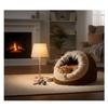 Panier grotte pour chat Pasha beige et brun