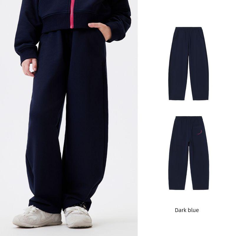 Navigare Italian Small Sailboat Children s Pants 2026 Spring and Autumn New Casual Pants Girls  Knitted Sports Pants [Pants]-Dark Blue 150