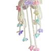 Early spring tones _ colored flower fringed beaded earrings women's seaside vacation wind sweet stud earrings senior feeling earrings