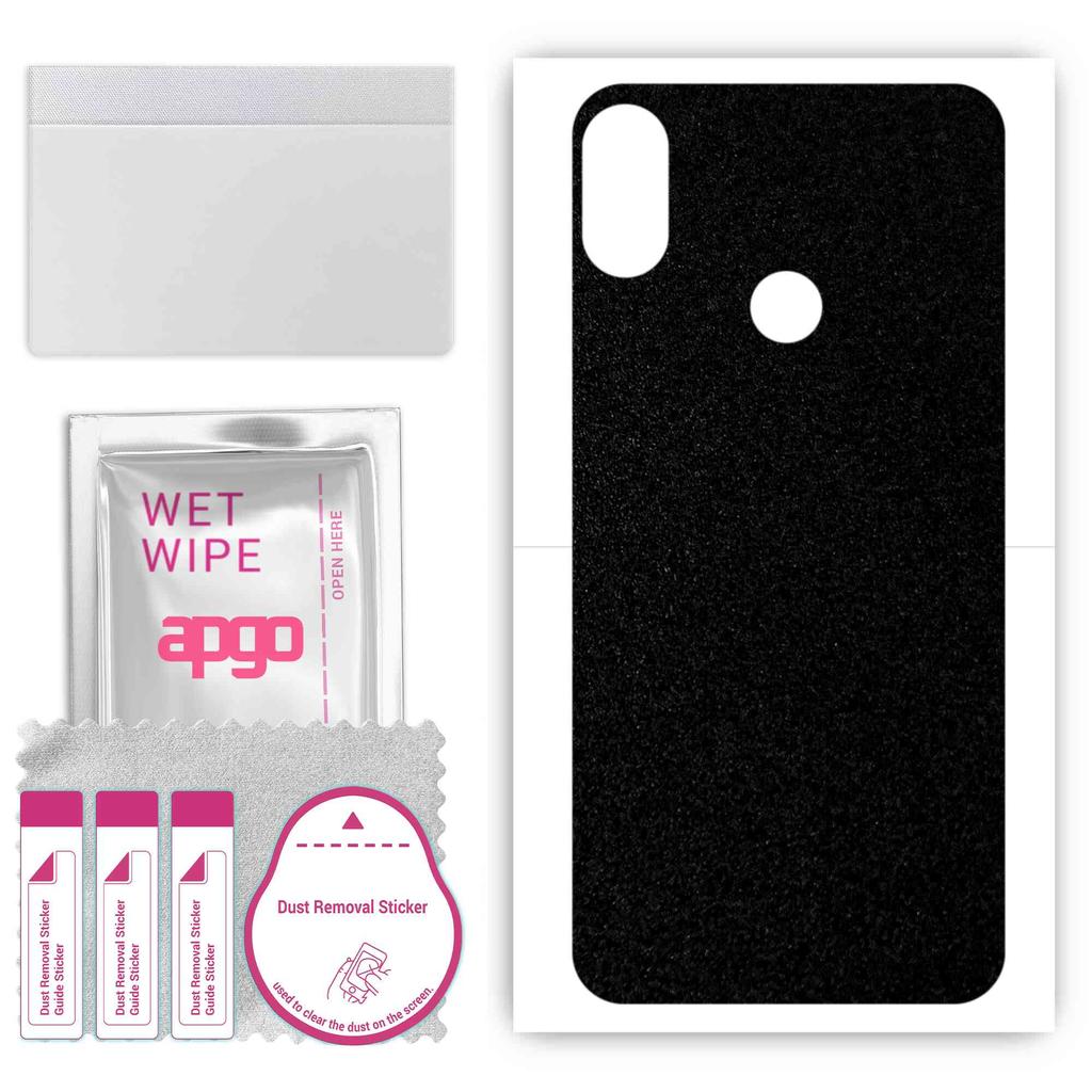 apgo Autocolant protector pentru spate compatibil cu Doogee X50L, folie de protecție, vinil - model negru mat