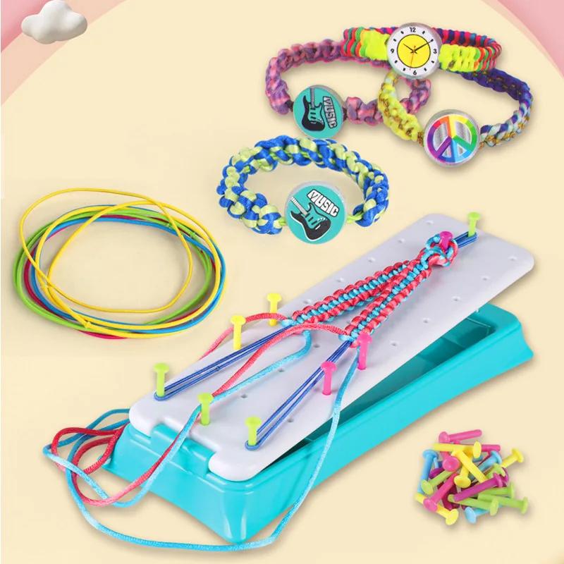 DIY Friendship Bracelet Handmade Kit Craft Set Christmas Gifts Craft Set with Colorful String  Birthday Gifts Beading Kits