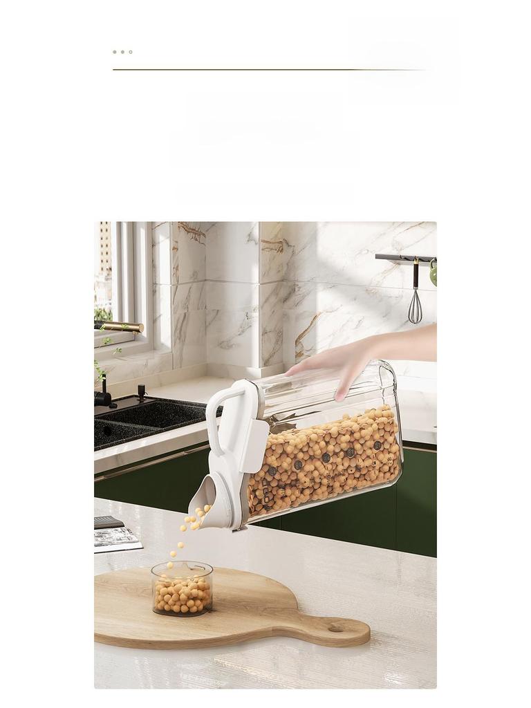 Large Transparent Moisture-Proof Grain Jar with Lid for Fresh-Keeping In Kitchen