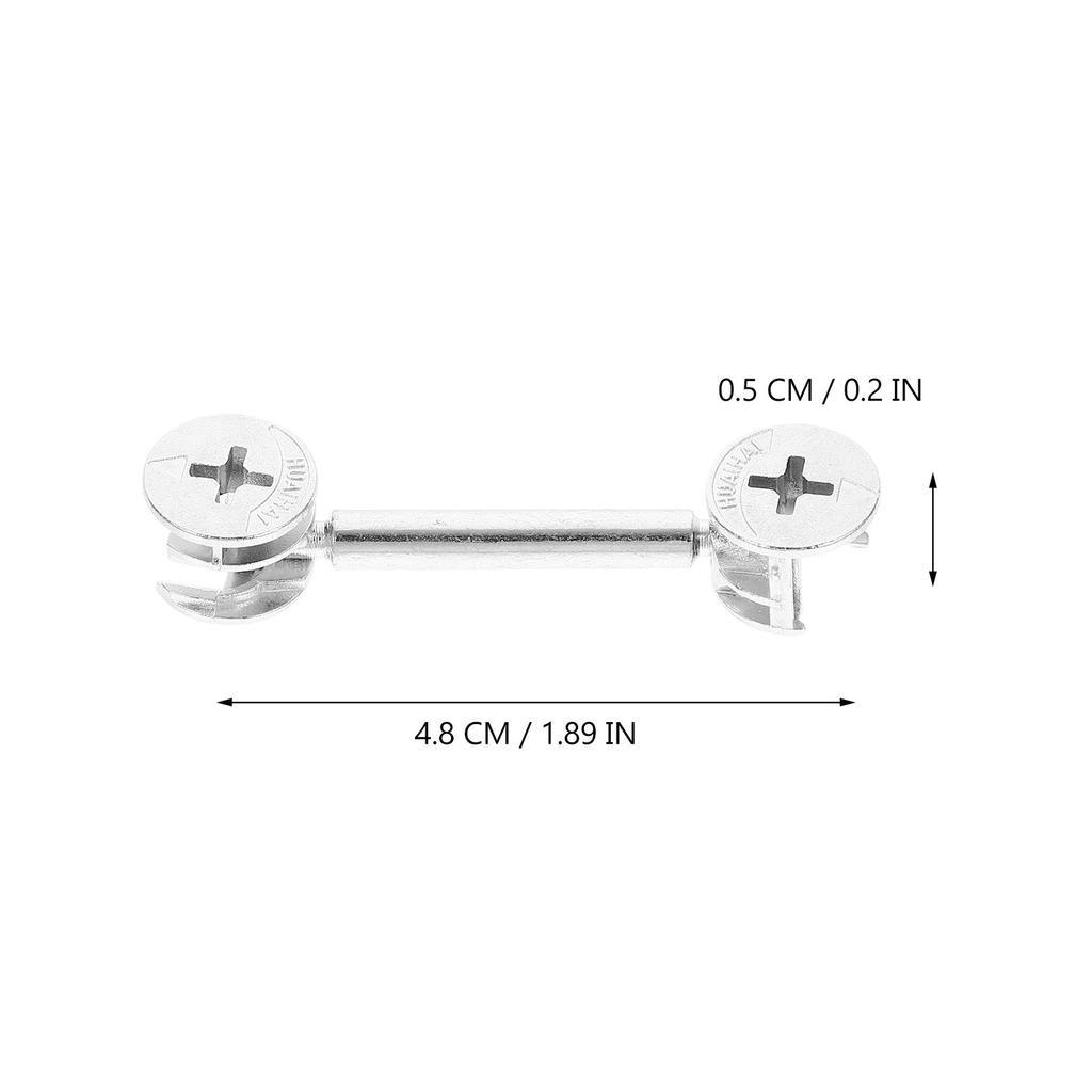 20Sets Double Head Cam Lock Fittings Kit Furniture Connecting Fasteners Heavy Duty Easy Install Cabinet Shelf Panel Connection