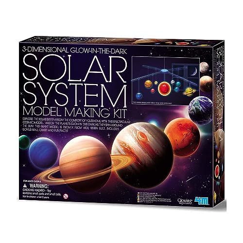 [4M] 2003 Award-Winning Product: 3D Solar System Model Mobile Making Kit - Science Project, Experiment Kit, Craft Kit, Interior Decor, Planet Model, M