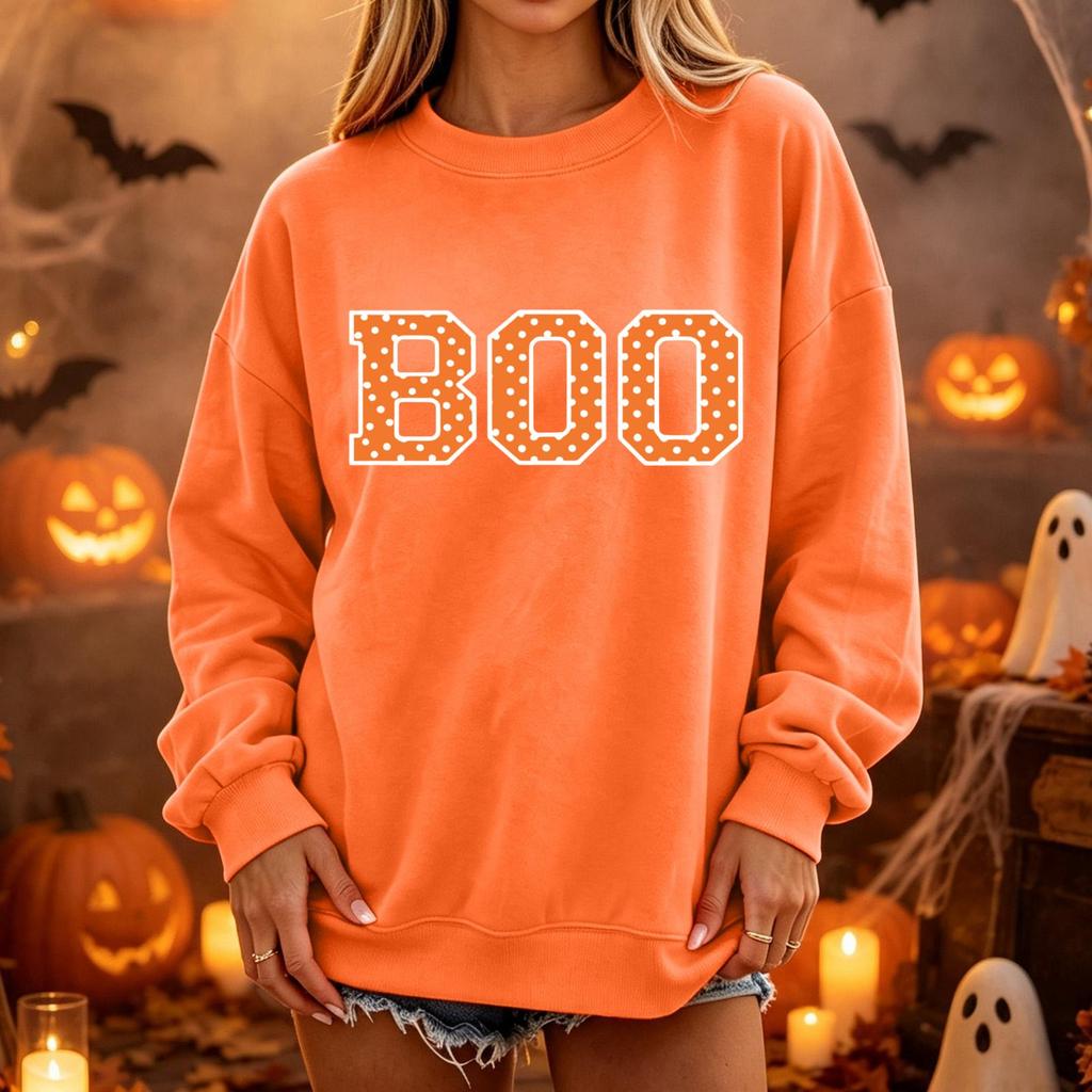 Women's Casual Pullover Sweatshirt - Neck, Long Sleeve, Loose Fit Top