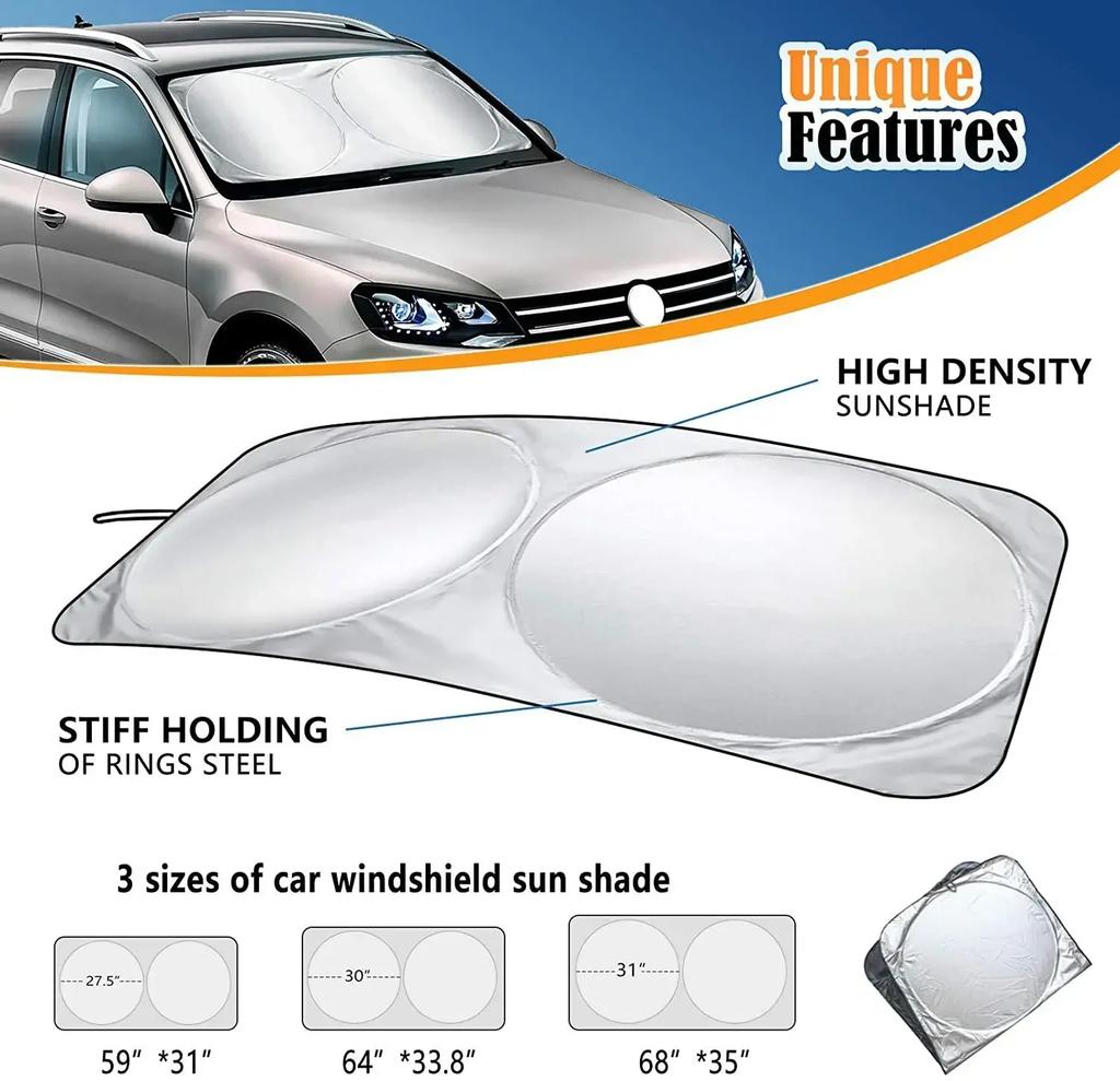 150x70cm Car Sunshade Sun Visor Shade Front Protection Rear Window Film Windshield Cover Uv Protect Reflector Car-styling