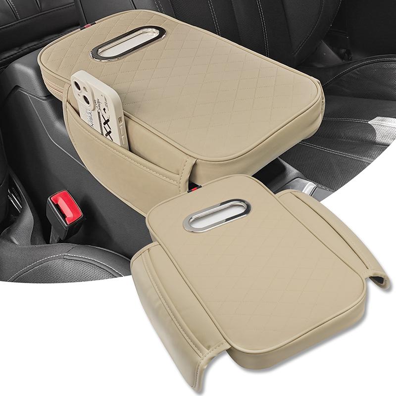 

Car Armrest Storage Box Cushion Center Console Protector Mat Thicken Memory Foam Armrest Pad Organizer Bag Car Accessories