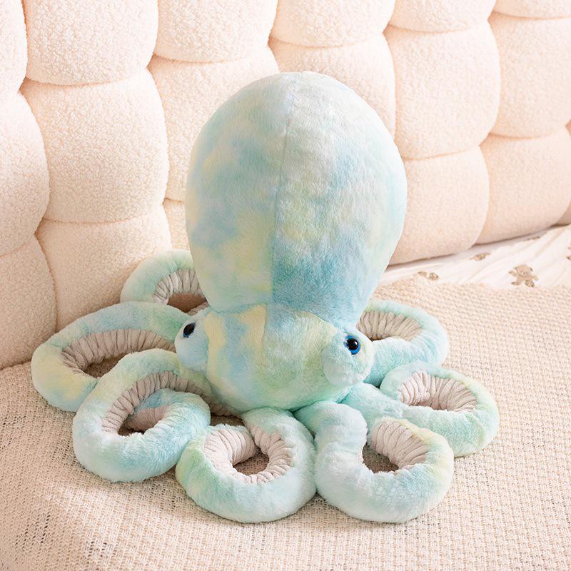 Colorful Cartoon Octopus Plush Hug Pillow - Marine Life Doll for Kids 30cm (0.1kg)